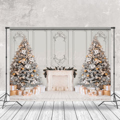 Lofaris Cozy Holiday Ambiance Christmas Trees Gift Backdrop