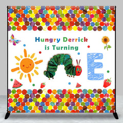 Lofaris Custom Colorful Caterpillar One Birthday Backdrop