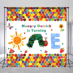 Lofaris Custom Colorful Caterpillar One Birthday Backdrop