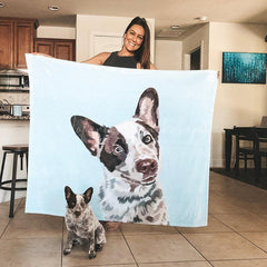 Lofaris Custom Cozy Realistic Dog Art Pet Blanket For Gifts