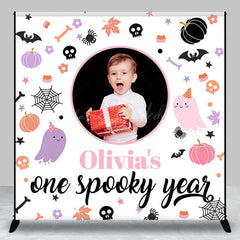 Lofaris Custom Halloween One Spooky Year Birthday Backdrop