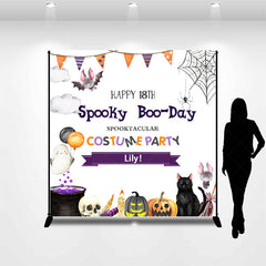 Lofaris Custom Name Birthday Halloween Costume Party Backdrop