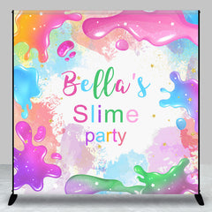 Lofaris Custom Name Colorful Slime Birthday Party Backdrop