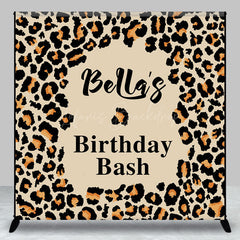 Lofaris Custom Name Leopard Print Birthday Bash Backdrop