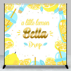 Lofaris Custom Name Little Lemon Drop Baby Shower Backdrop