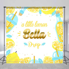 Lofaris Custom Name Little Lemon Drop Baby Shower Backdrop