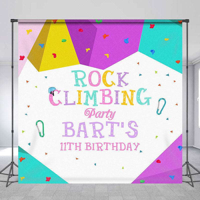 Lofaris Custom Rock Climbing 11th Birthday Party Backdrop