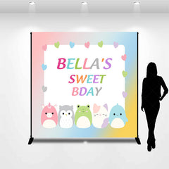 Lofaris Cute Animals Notes Custom Sweet Birthday Backdrop