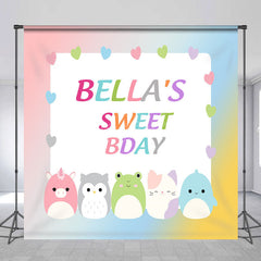 Lofaris Cute Animals Notes Custom Sweet Birthday Backdrop