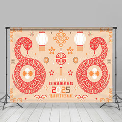 Lofaris Cute Cartoon Zodiac Snake Orange Vibe 2025 Backdrop