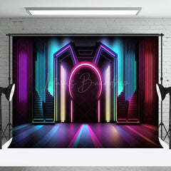 Lofaris Dark Colorful Cool Discotheque Dance Party Backdrop