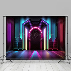 Lofaris Dark Colorful Cool Discotheque Dance Party Backdrop