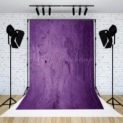 Lofaris Dark Purple Messy Cement Wall Fine Art Backdrop