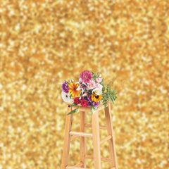 Lofaris Dense Bright Gold Dots Twinkling Photo Backdrop