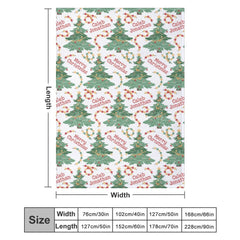 Lofaris Dense Christmas Trees Personalized Name Blanket