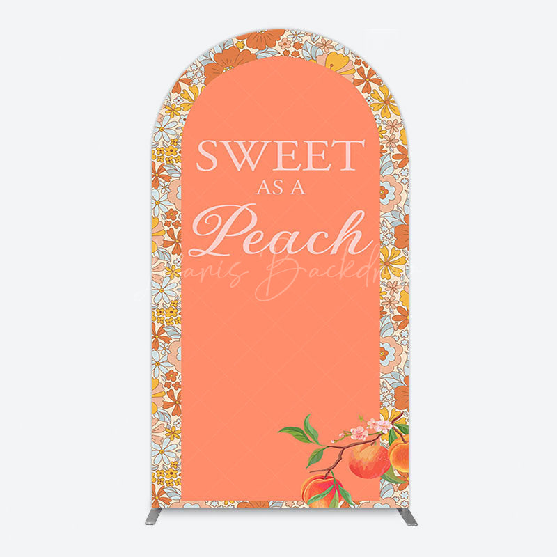 Lofaris Dense Daisy Floral Sweet As A Peach Arch Backdrop