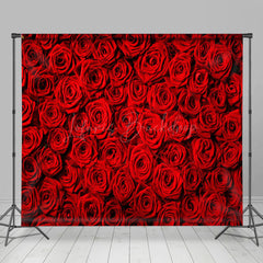 Lofaris Dense Red Rose Love Valentines Day Room Set Backdrop