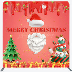 Lofaris Dessert Gift Santa Christmas Tension Fabric Backdrop