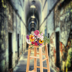 Lofaris Dilapidated Wall Arch Corridor Architecture Backdrop