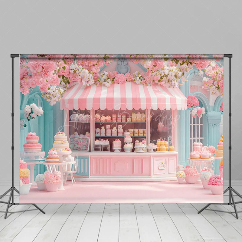 Lofaris Dreamlike Colorful Dessert Shop Cake Smash Backdrop