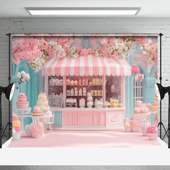 Lofaris Dreamlike Colorful Dessert Shop Cake Smash Backdrop