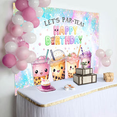 Lofaris Dreamlike Glitter Lets Partea Happy Birthday Backdrop