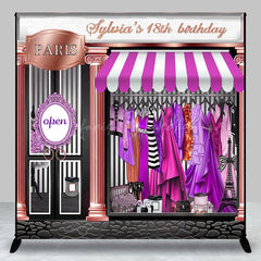 Lofaris Dress Boutique Custom Name 18th Birthday Backdrop