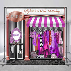 Lofaris Dress Boutique Custom Name 18th Birthday Backdrop