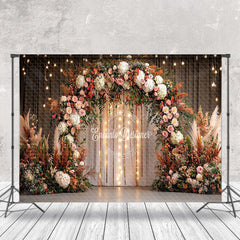 Lofaris Elegant Floral Arch Light Wedding Photo Backdrop