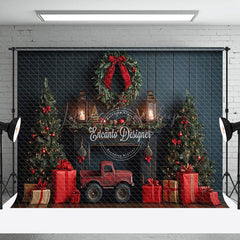 Lofaris Elegant Indoor Decorated Christmas Vibe Backdrop