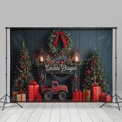 Lofaris Elegant Indoor Decorated Christmas Vibe Backdrop