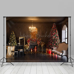 Lofaris Elegant Luxury Festive Living Room Christmas Backdrop