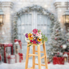 Lofaris Elegant Outdoor Scene Christmas Holiday Backdrop