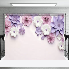 Lofaris Elegant Soft Color Flowers Natural Pink Backdrop