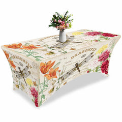 Lofaris Elegant Watercolor Blossom Flower Cute Stretch Table Cover