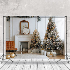 Lofaris Elegant White Wall Mirror Christmas Photo Backdrop