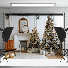 Lofaris Elegant White Wall Mirror Christmas Photo Backdrop