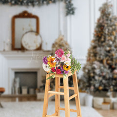 Lofaris Elegant White Wall Mirror Christmas Photo Backdrop