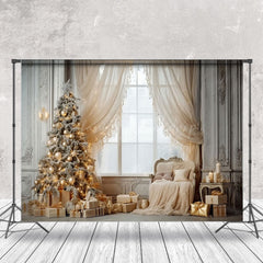 Lofaris Elegant Window Light Christmas Tree Sofa Backdrop