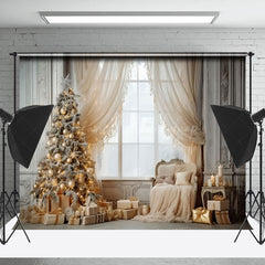 Lofaris Elegant Window Light Christmas Tree Sofa Backdrop