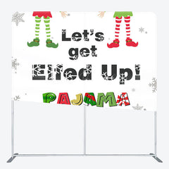 Lofaris Elfed Up Pajama Christmas Party Pillow Case Backdrop