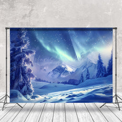 Lofaris Enchanting Winter Night Aurora Borealis Backdrop