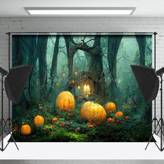 Lofaris Fairy Mystical Weird Forest Floral Halloween Backdrop