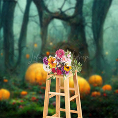 Lofaris Fairy Mystical Weird Forest Floral Halloween Backdrop