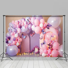 Lofaris Fairy Tale Balloons Arch Floral Cake Smash Backdrop