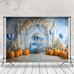 Lofaris Fairy Tale Carriage Floral Cake Smash Photo Backdrop