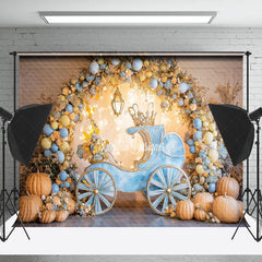 Lofaris Fairy Tale Carriage Pumpkins Cake Smash Backdrop