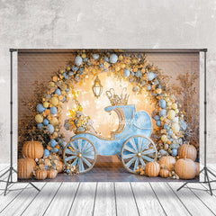 Lofaris Fairy Tale Carriage Pumpkins Cake Smash Backdrop