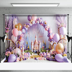 Lofaris Fairy Tale Castle Arch Balloons Cake Smash Backdrop