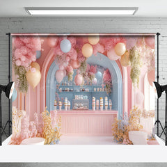 Lofaris Fairy Tale Color Ice Cream Shop Cake Smash Backdrop